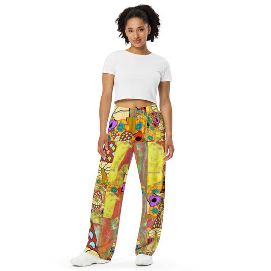 All-over print unisex wide-leg pants