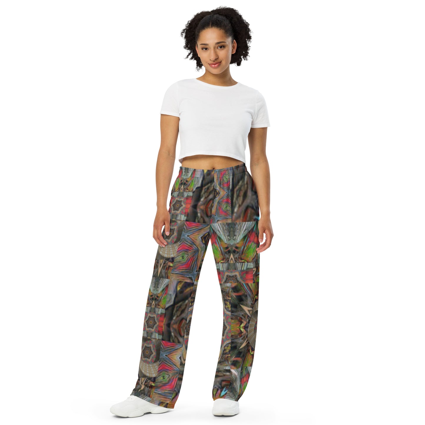 All-over print unisex wide-leg pants