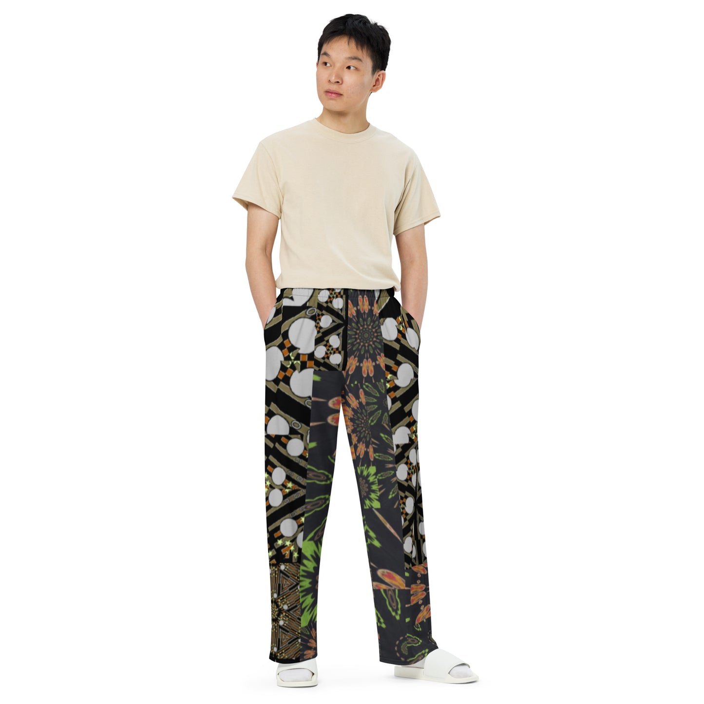 All-over print unisex wide-leg pants