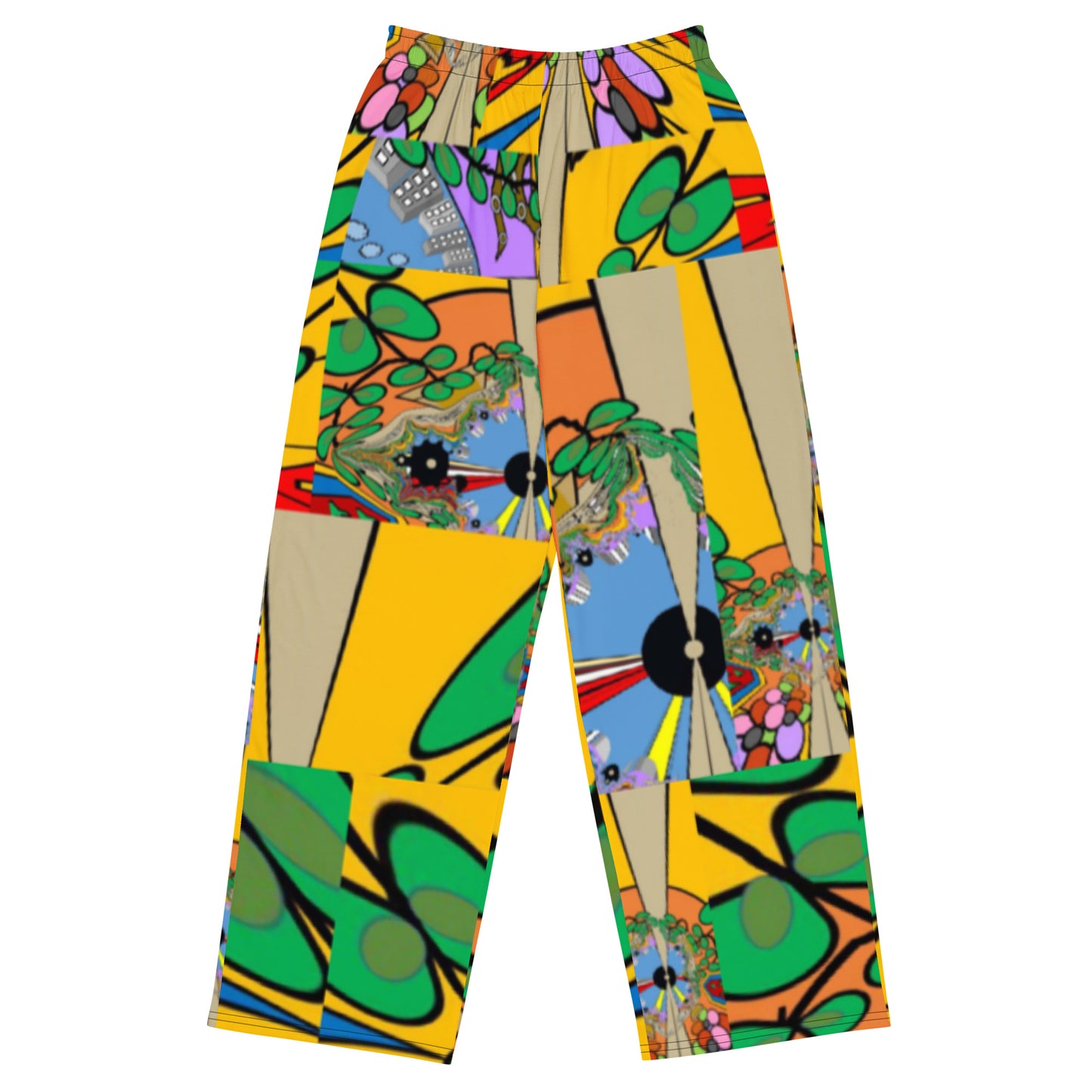 All-over print unisex wide-leg pants