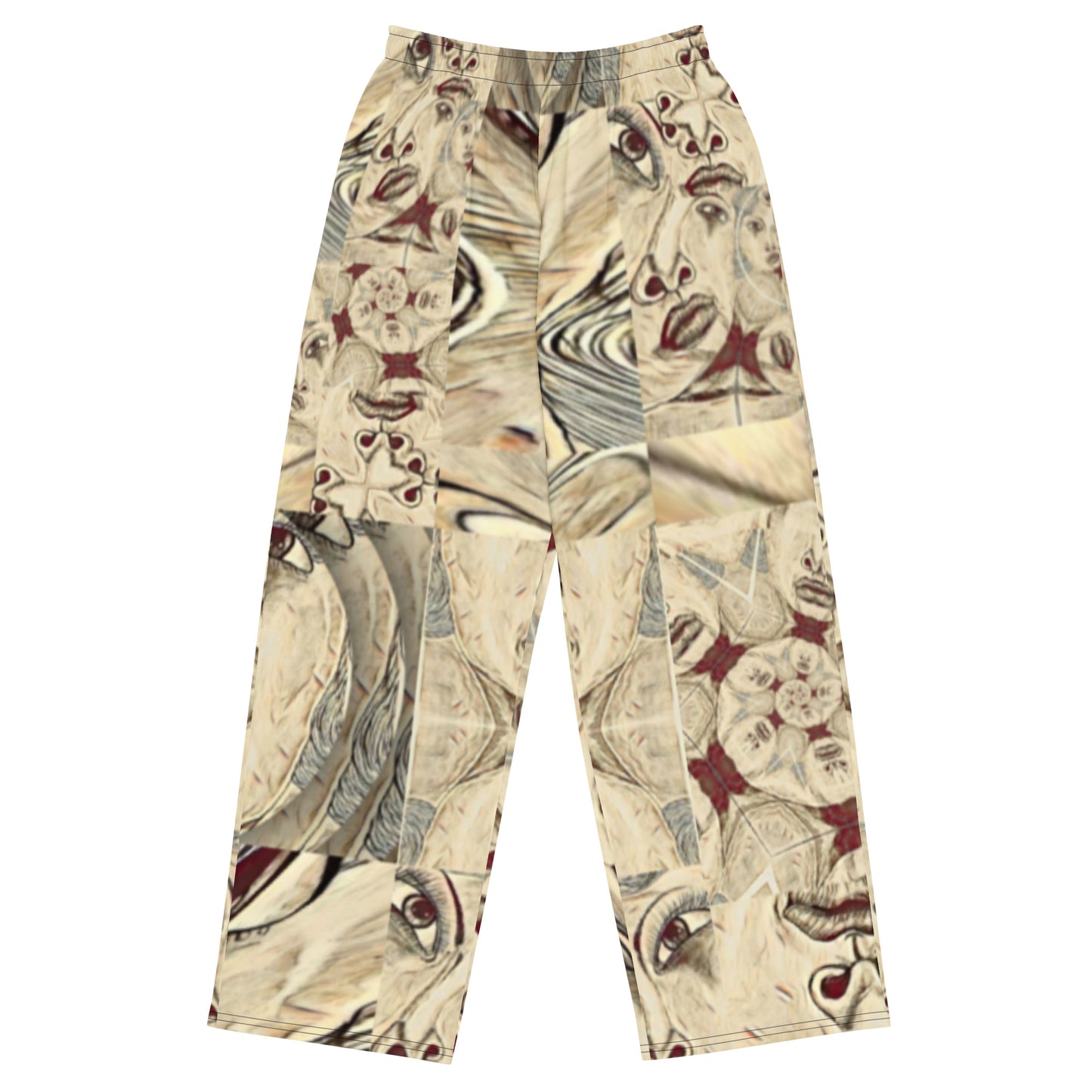 All-over print unisex wide-leg pants