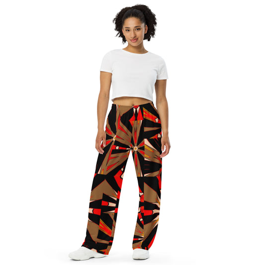 All-over print unisex wide-leg pants