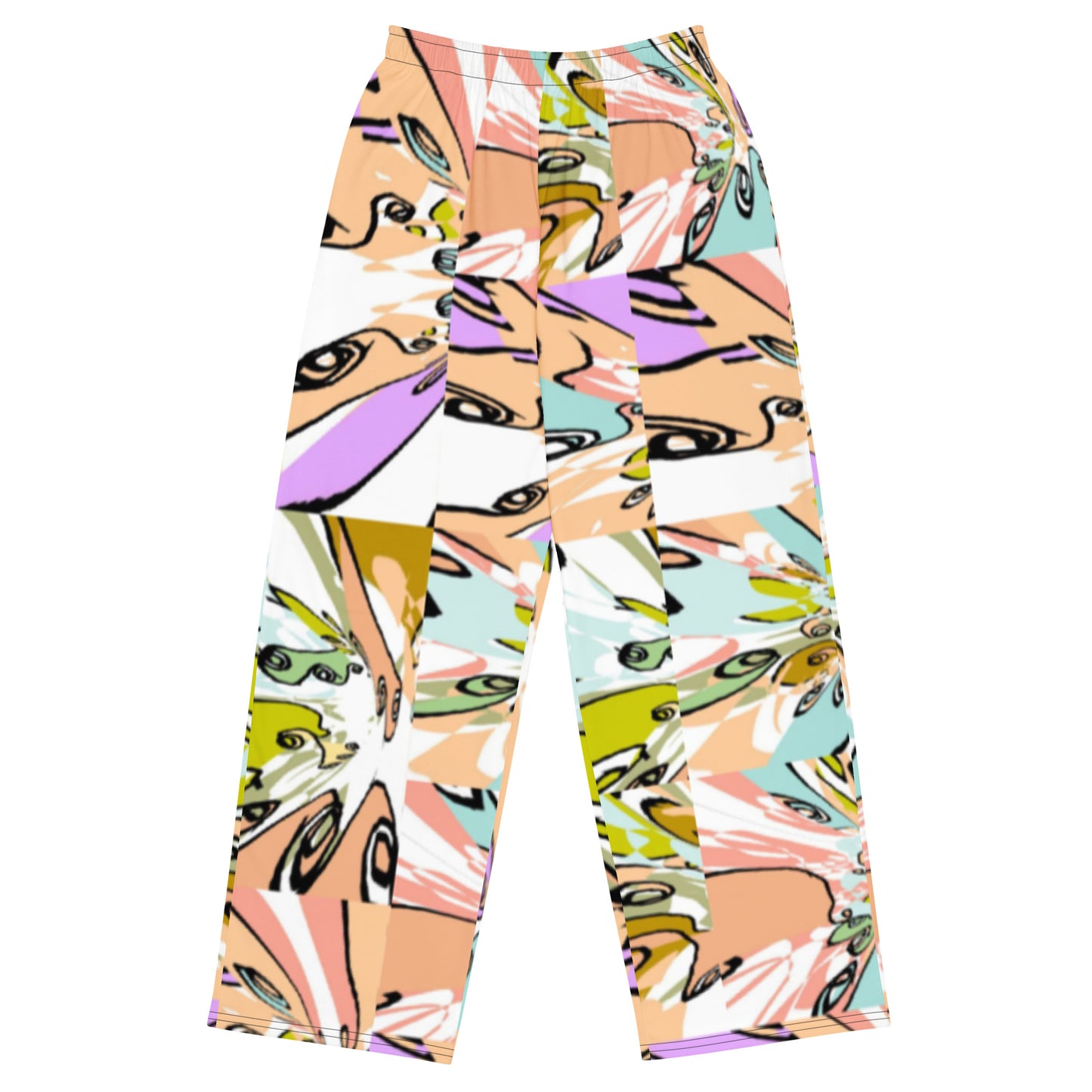 All-over print unisex wide-leg pants