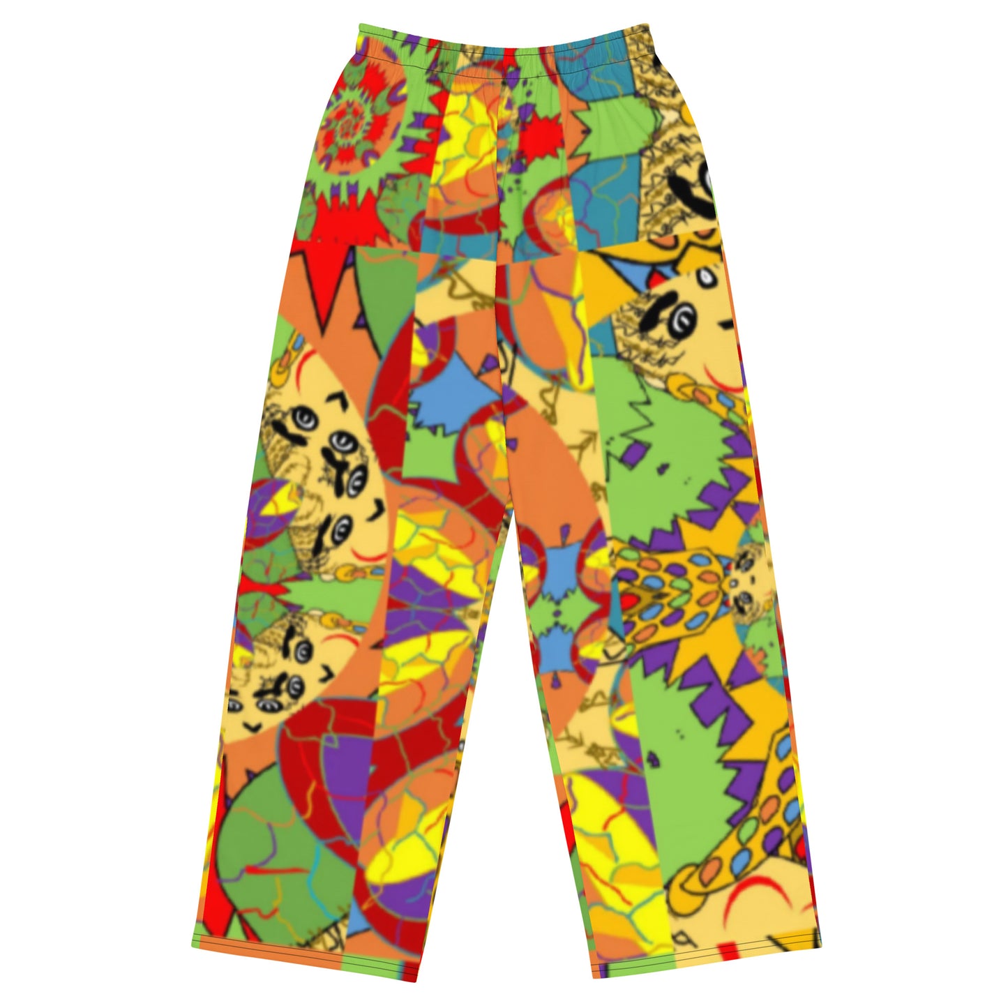 All-over print unisex wide-leg pants