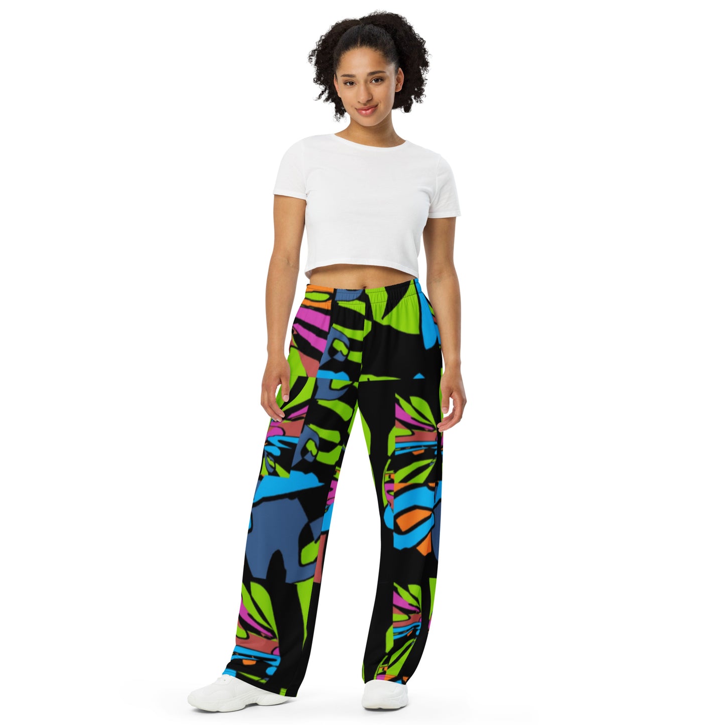 All-over print unisex wide-leg pants