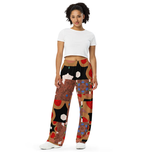 All-over print unisex wide-leg pants