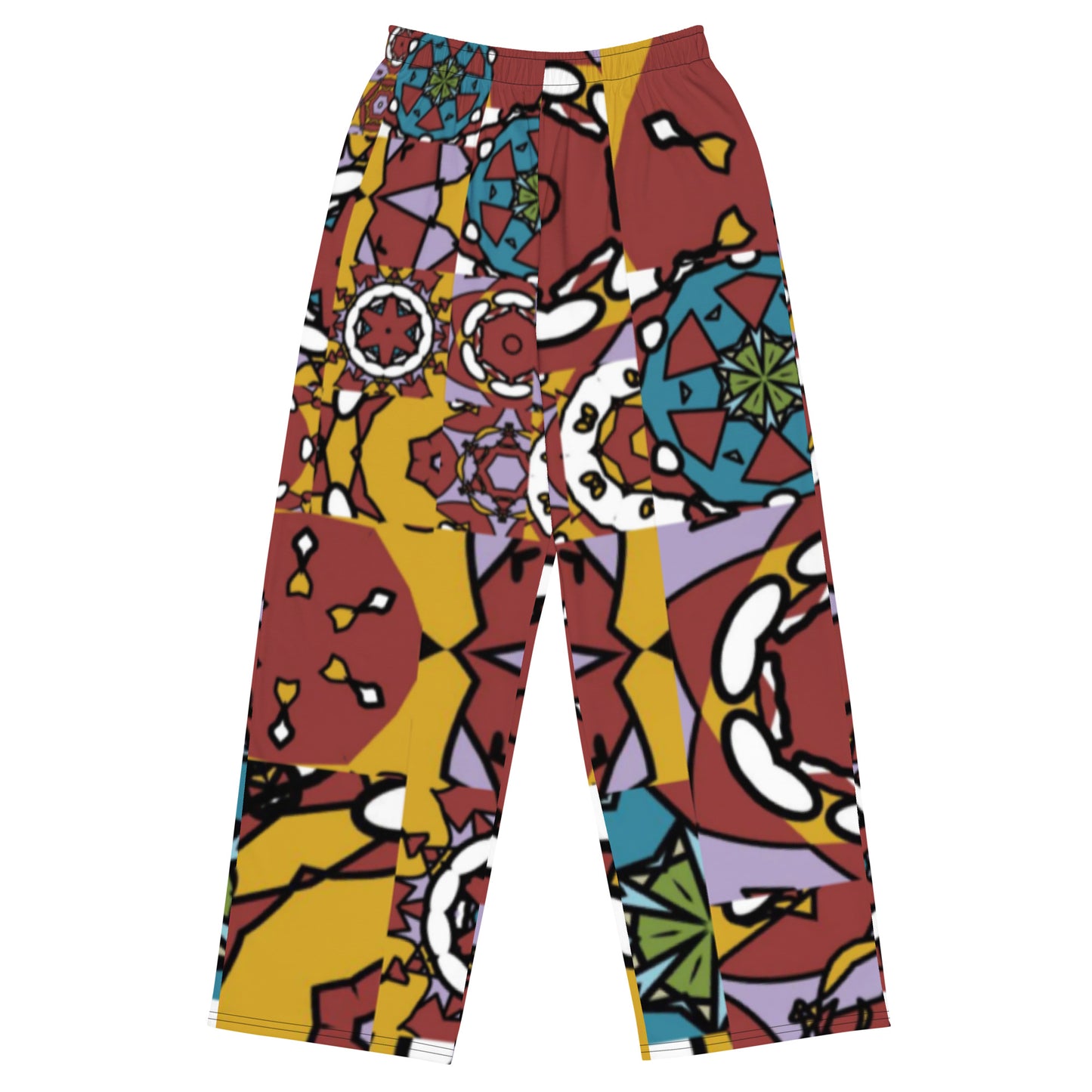 All-over print unisex wide-leg pants