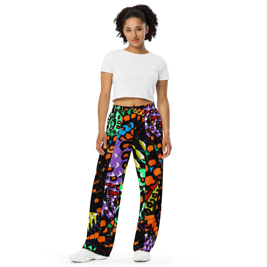 All-over print unisex wide-leg pants