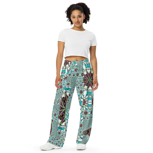 All-over print unisex wide-leg pants