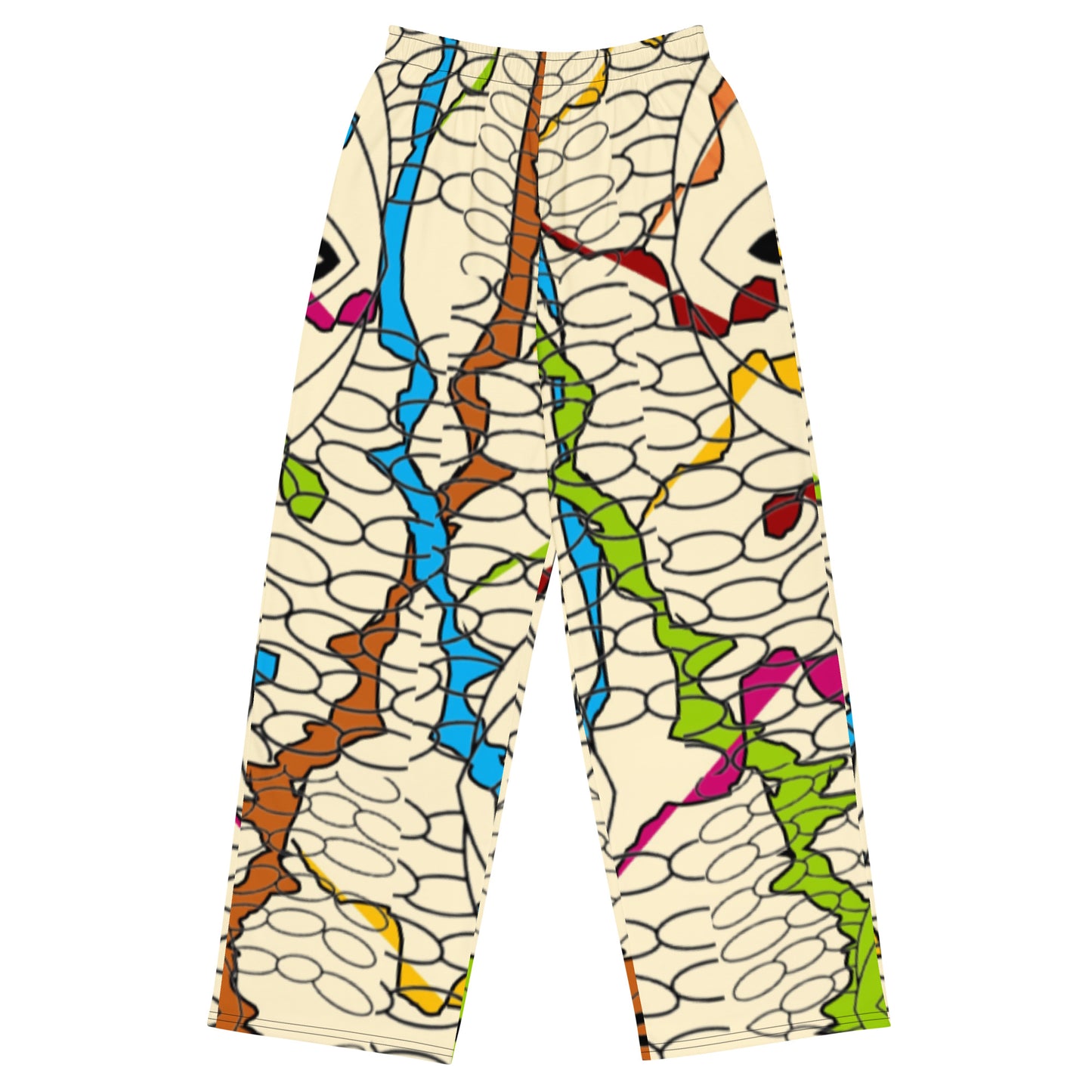 All-over print unisex wide-leg pants