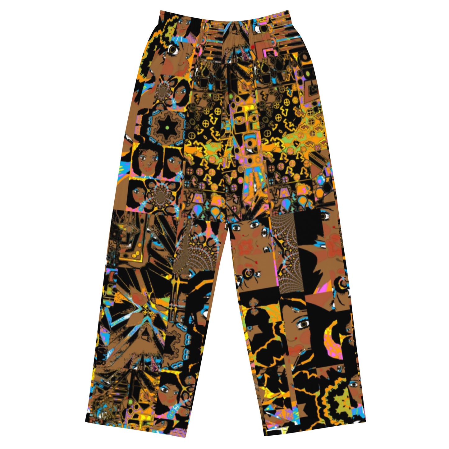 All-over print unisex wide-leg pants