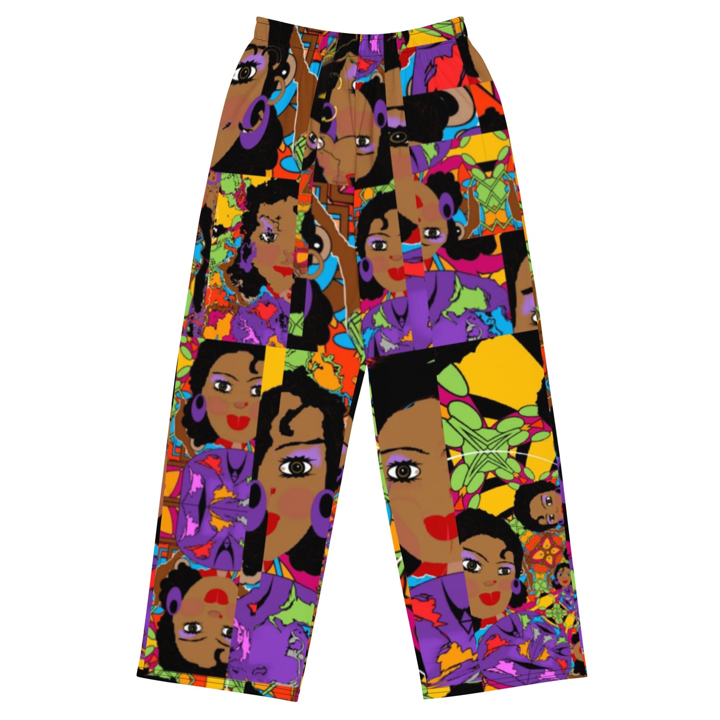 All-over print unisex wide-leg pants