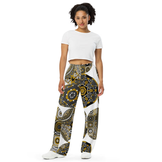 All-over print unisex wide-leg pants