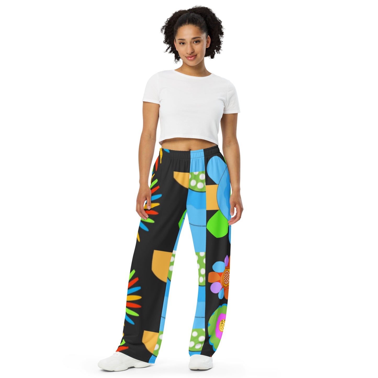 All-over print unisex wide-leg pants