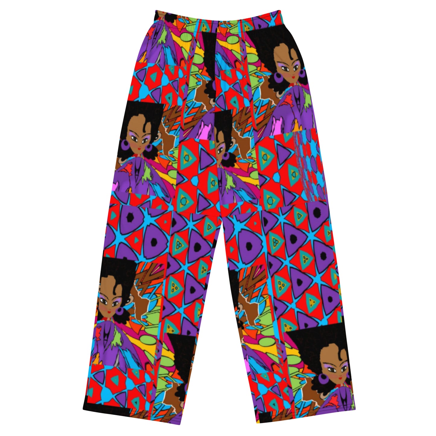 All-over print unisex wide-leg pants