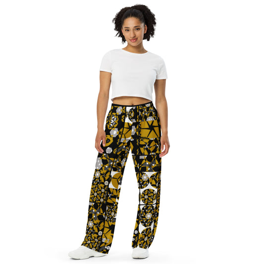 All-over print unisex wide-leg pants