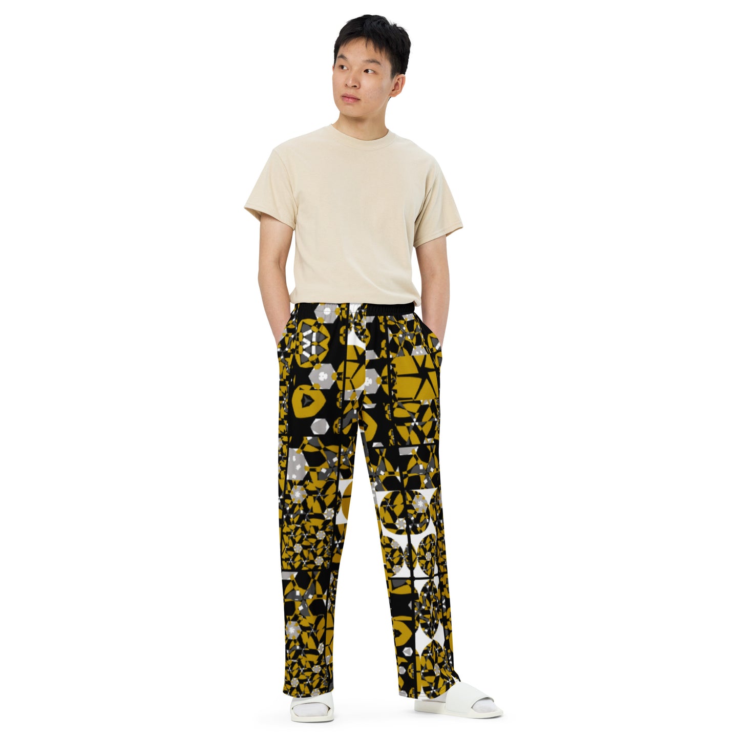 All-over print unisex wide-leg pants