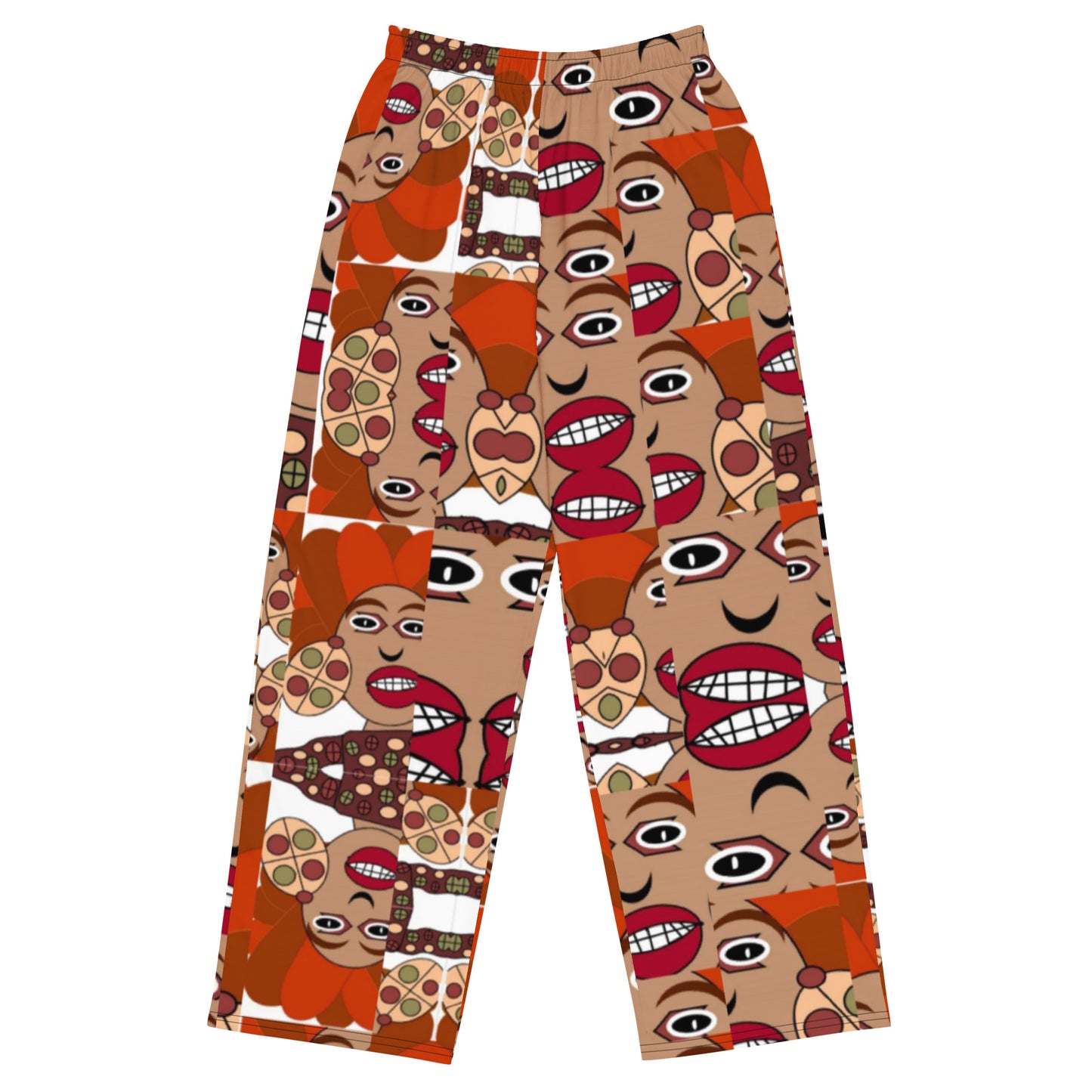 All-over print unisex wide-leg pants