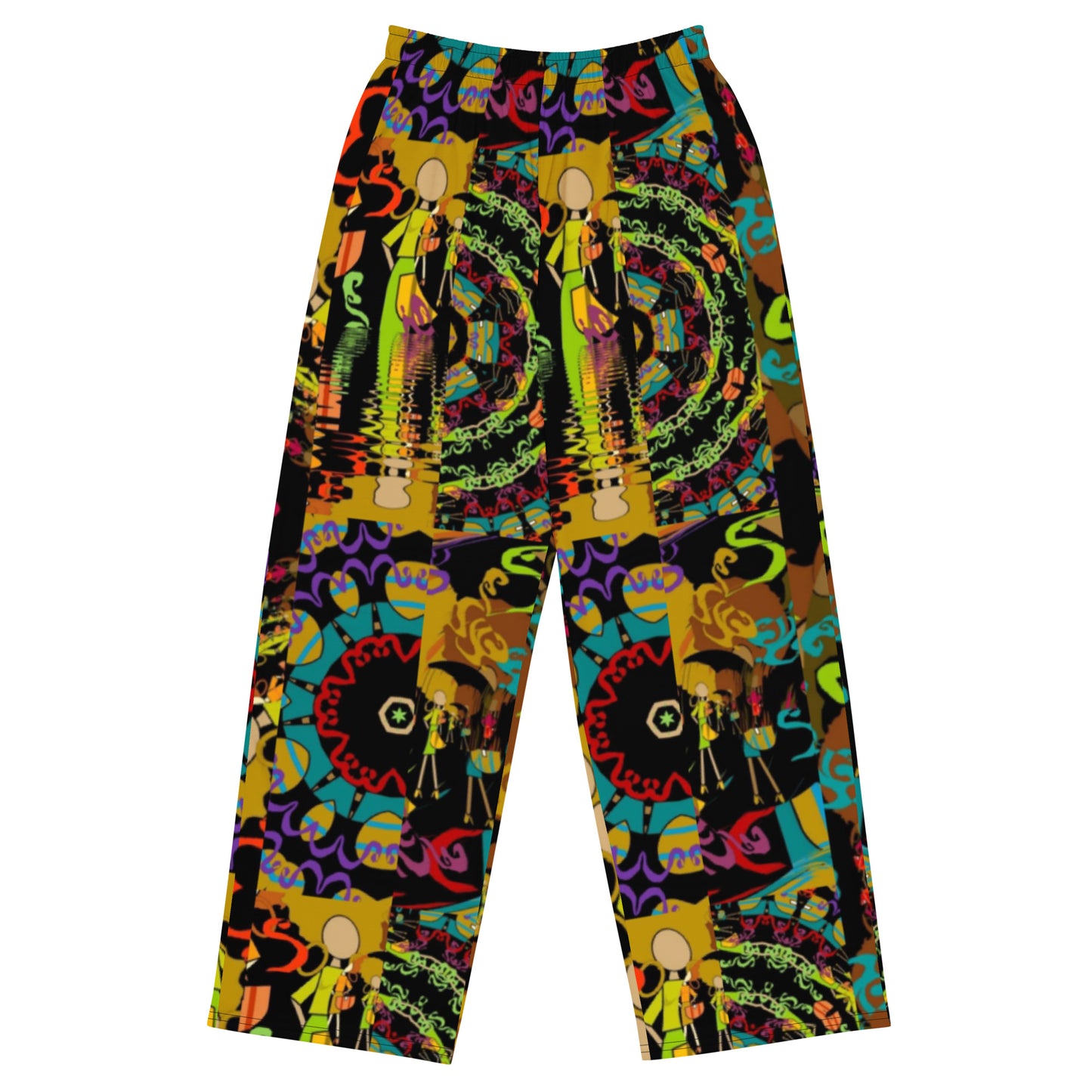 All-over print unisex wide-leg pants