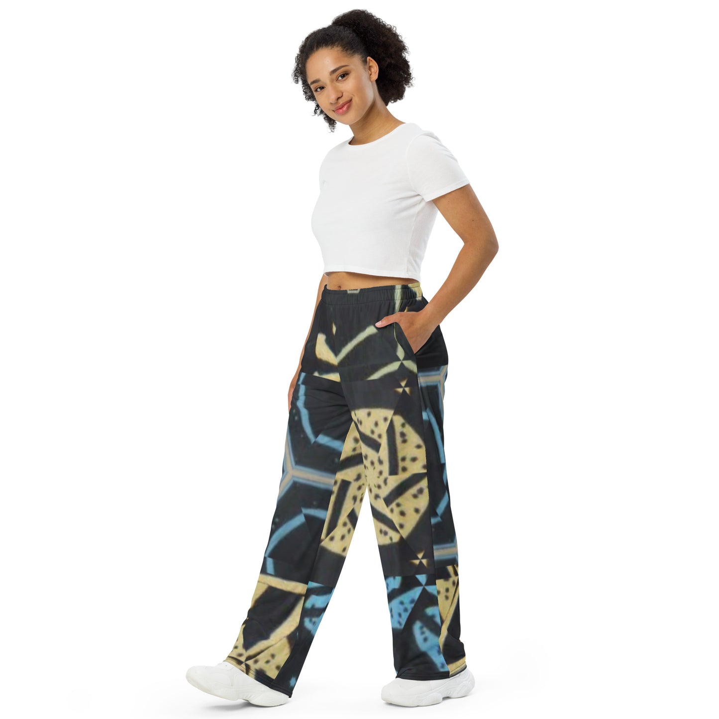 All-over print unisex wide-leg pants