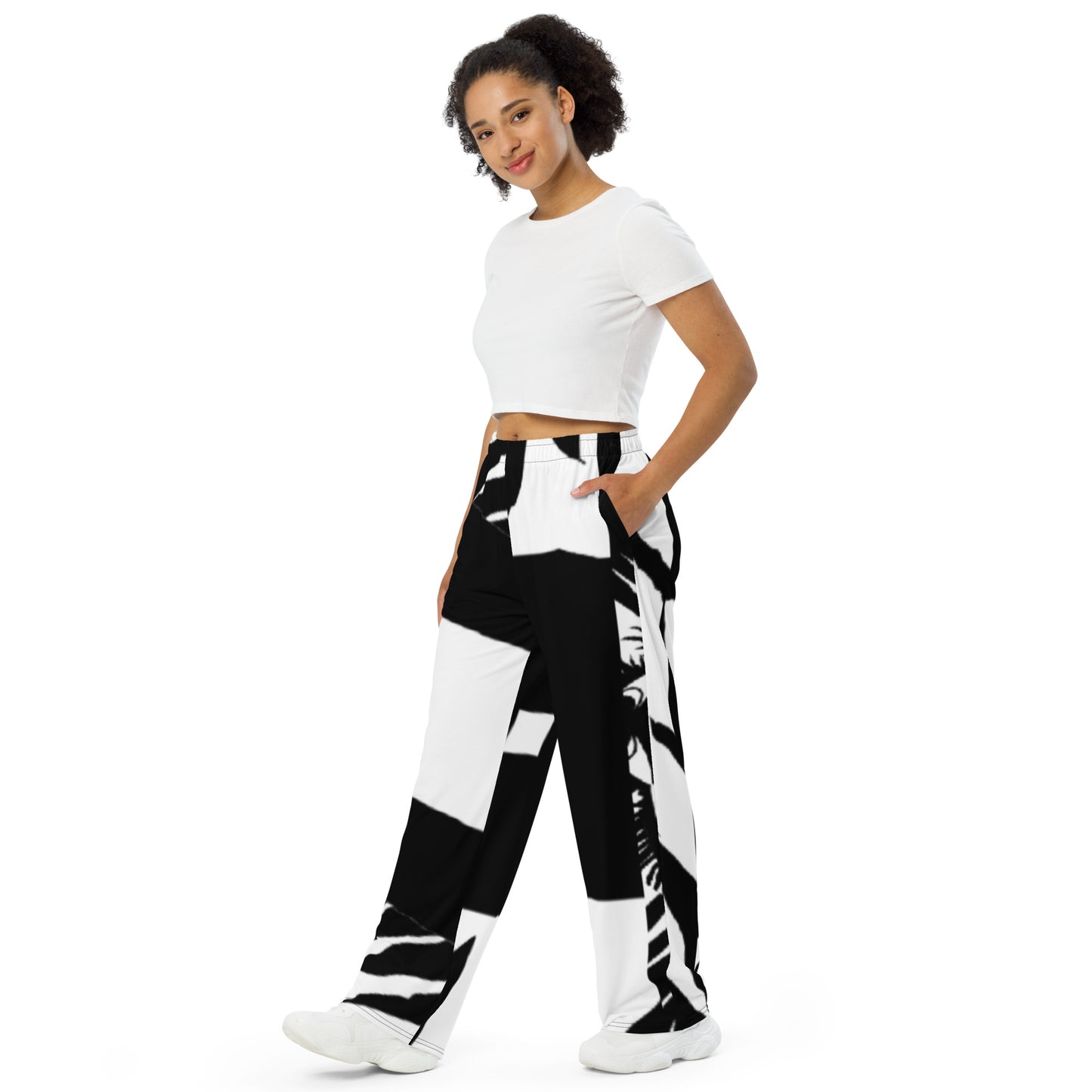 All-over print unisex wide-leg pants