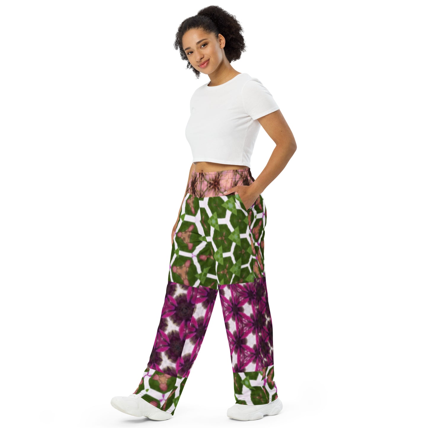 All-over print unisex wide-leg pants