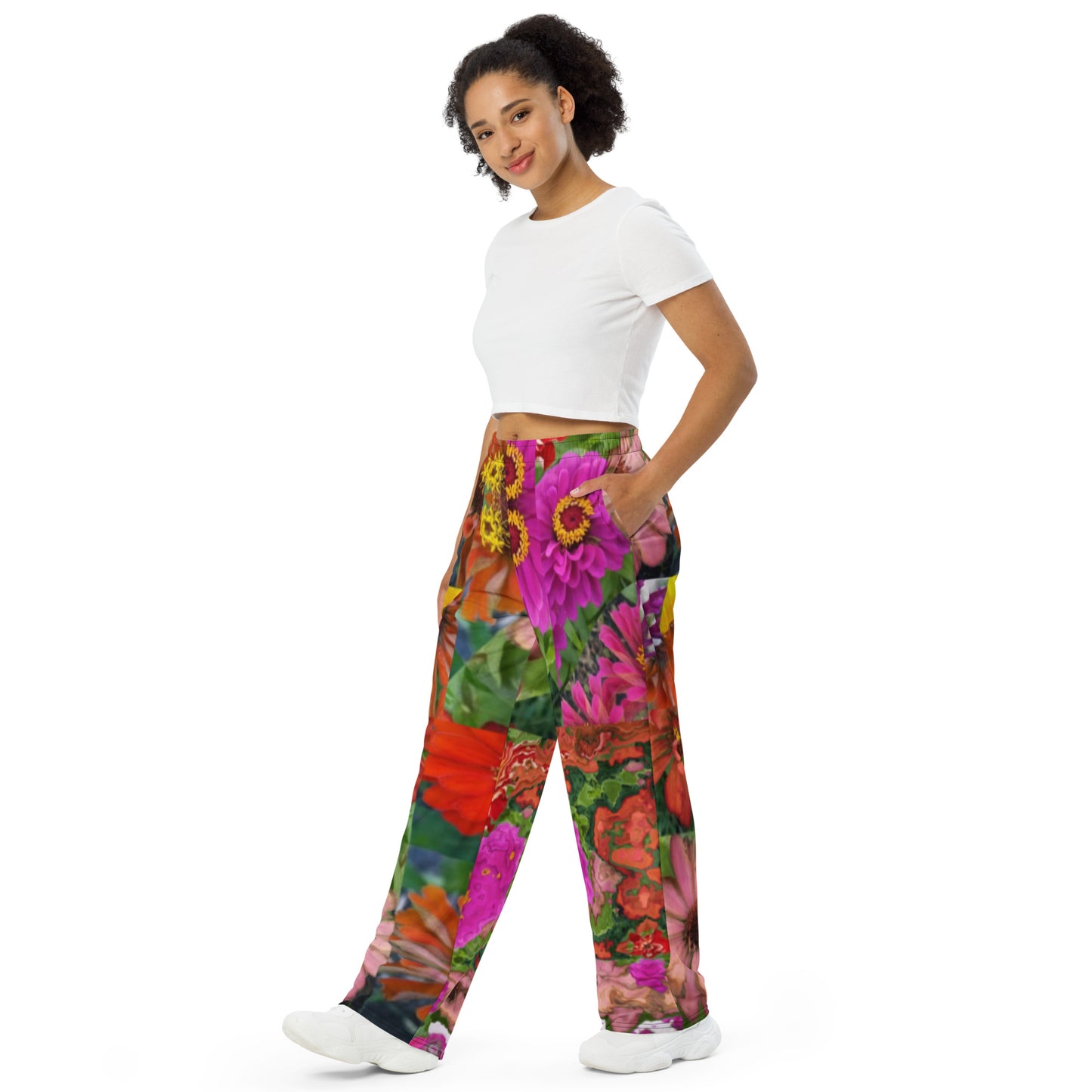 All-over print unisex wide-leg pants