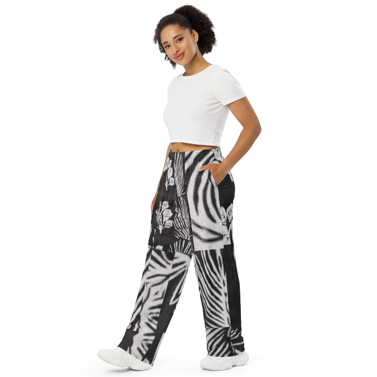 All-over print unisex wide-leg pants