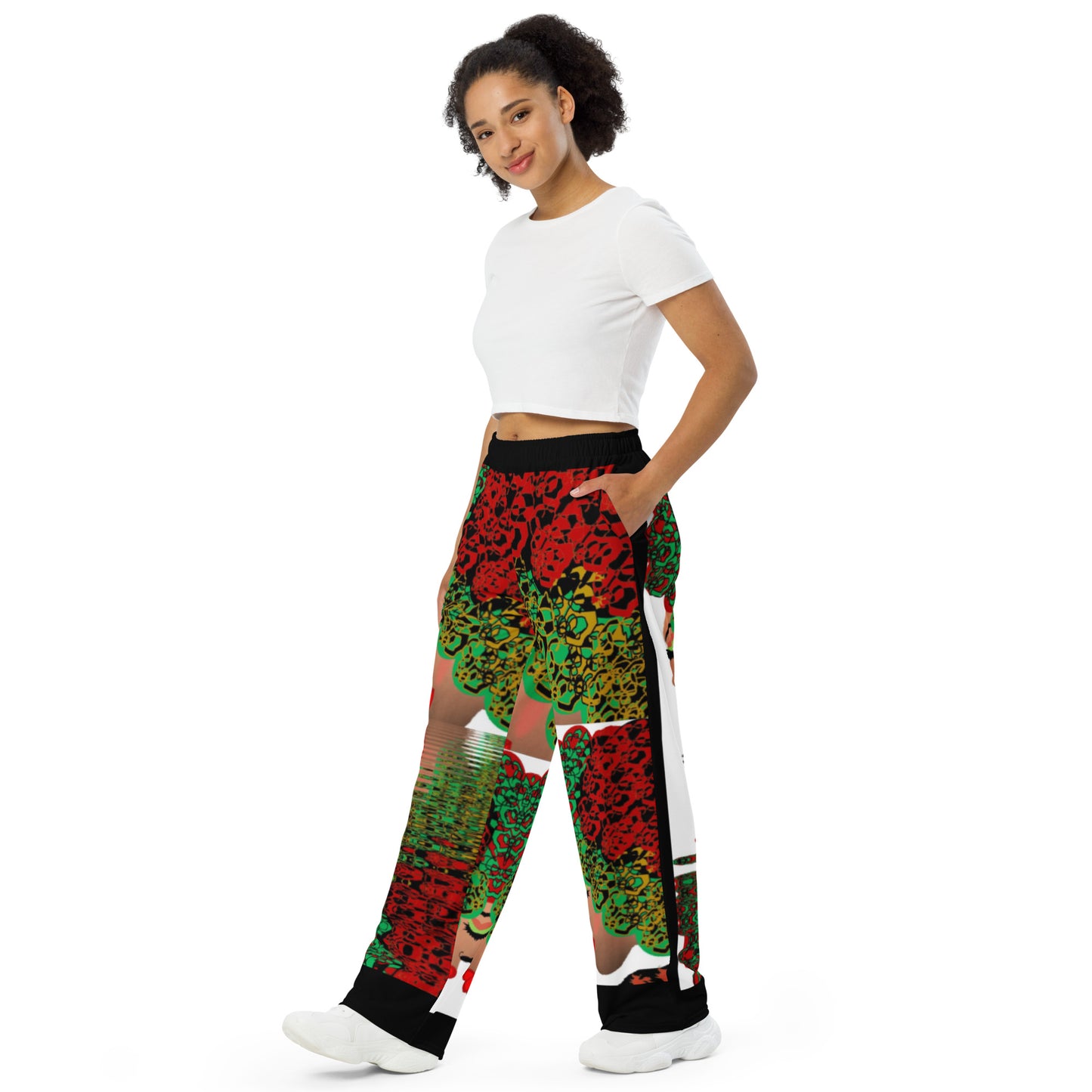 All-over print unisex wide-leg pants