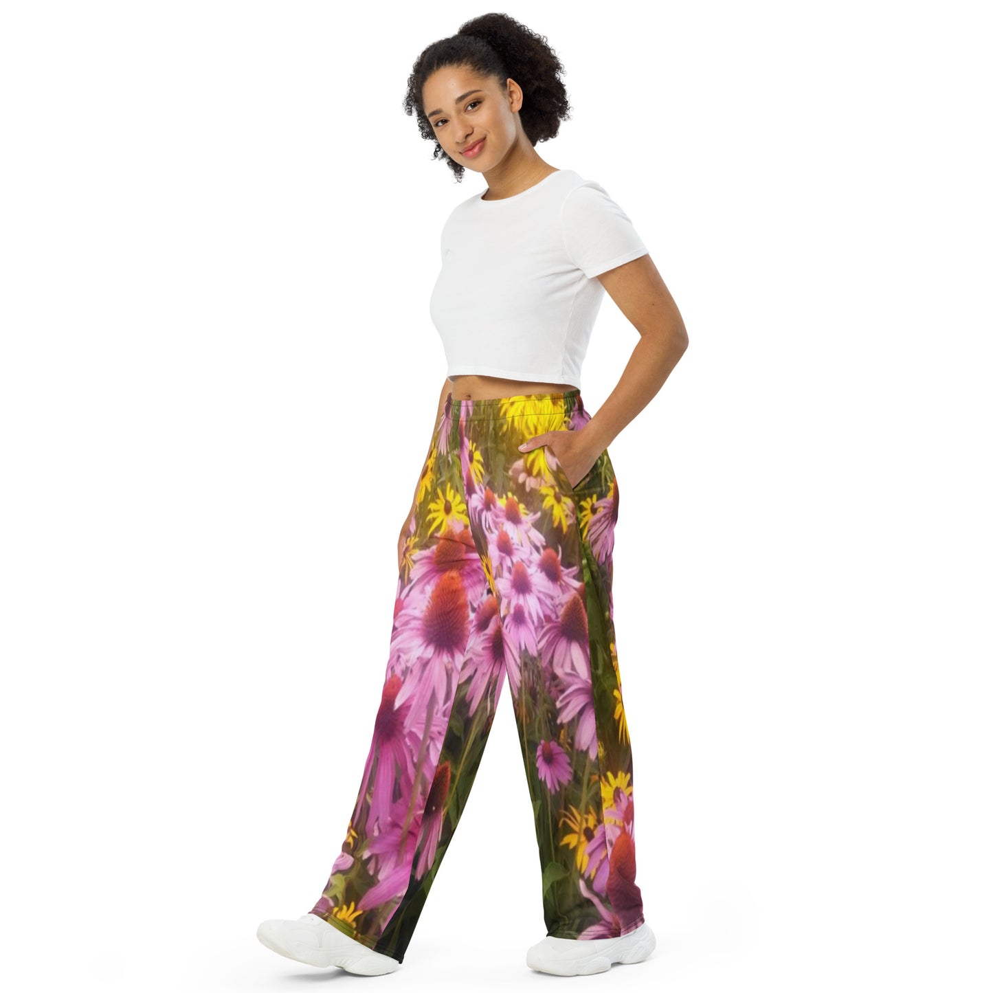 All-over print unisex wide-leg pants