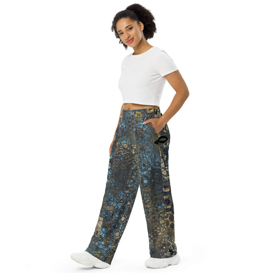 All-over print unisex wide-leg pants