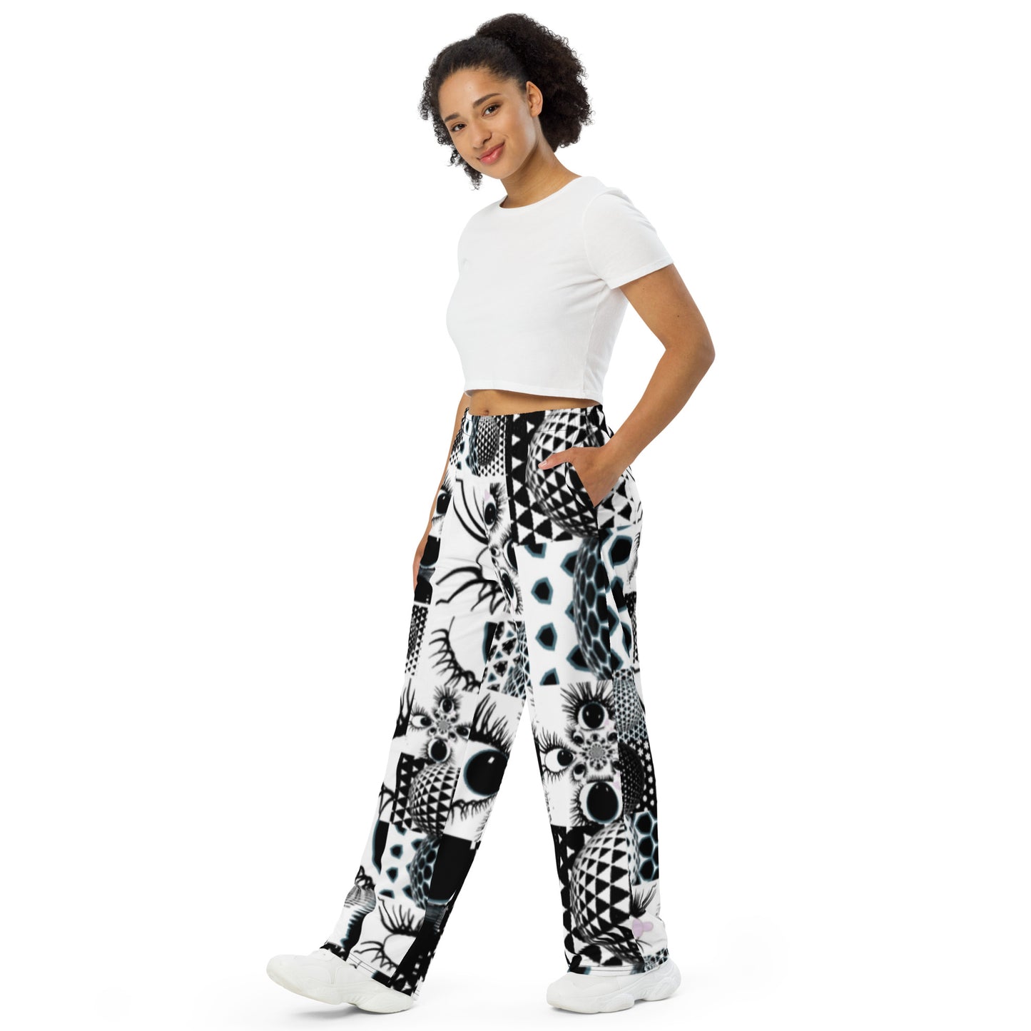 All-over print unisex wide-leg pants