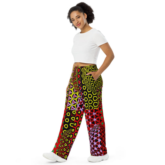 All-over print unisex wide-leg pants