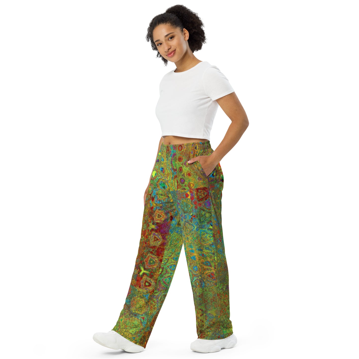 All-over print unisex wide-leg pants