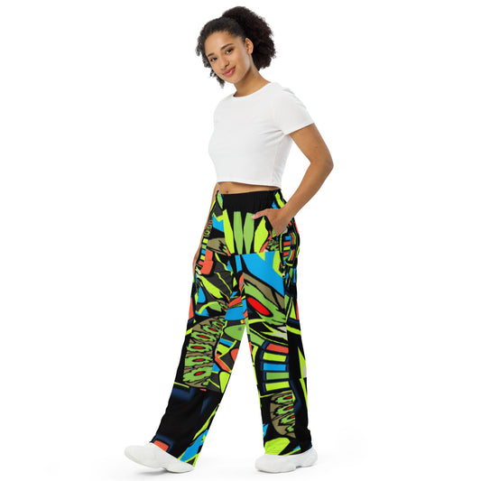 All-over print unisex wide-leg pants