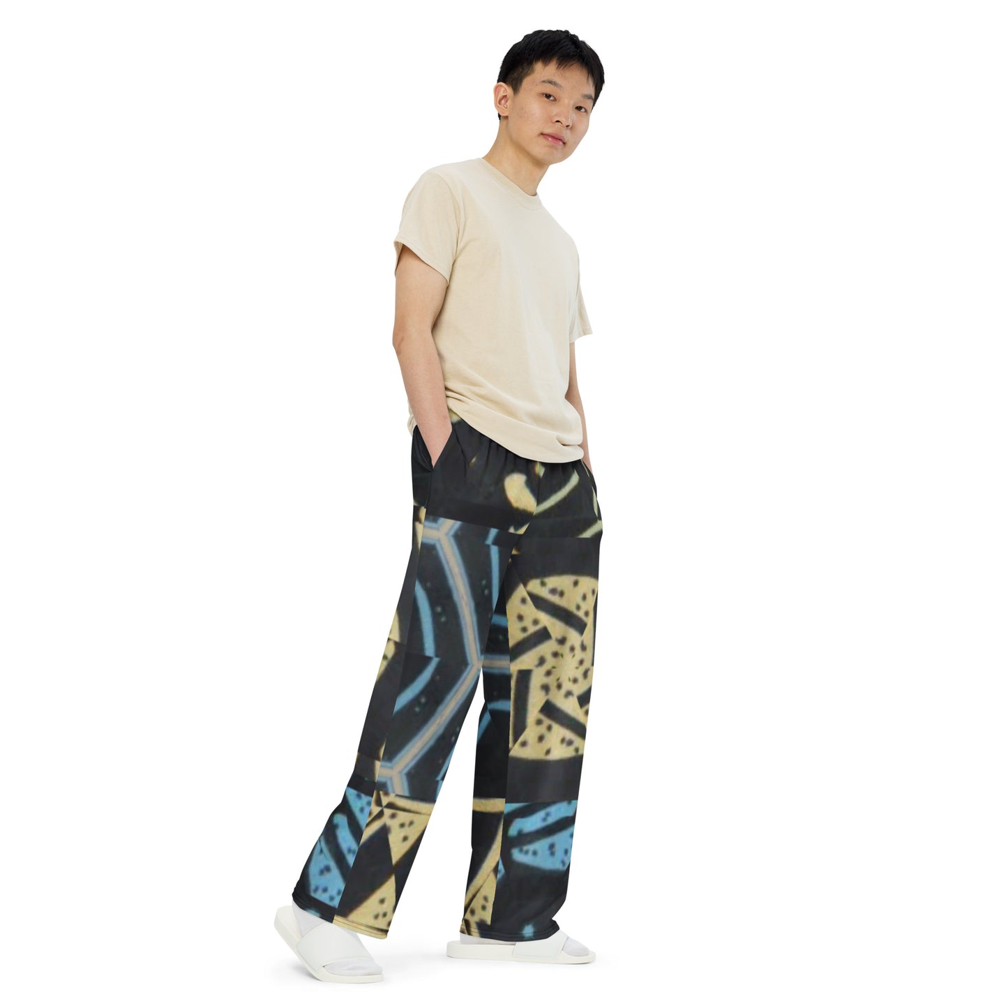 All-over print unisex wide-leg pants