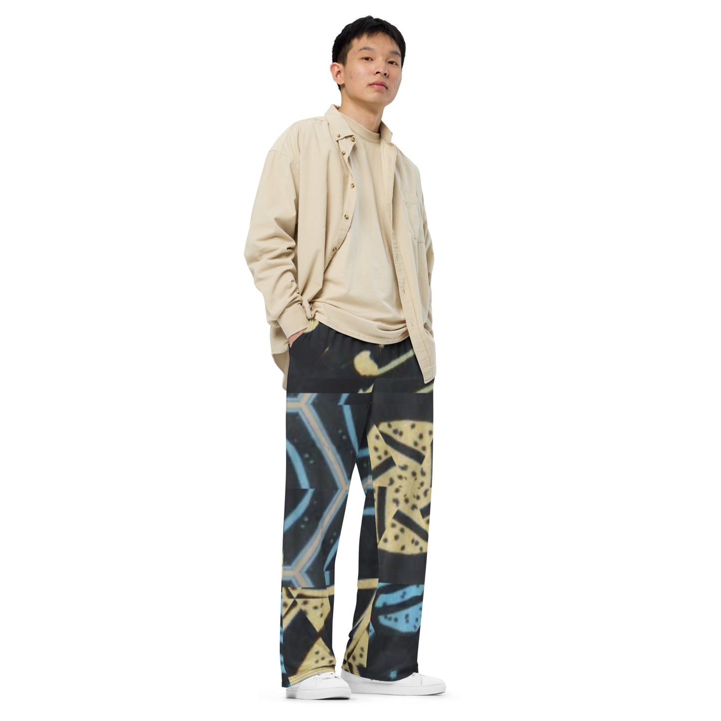 All-over print unisex wide-leg pants