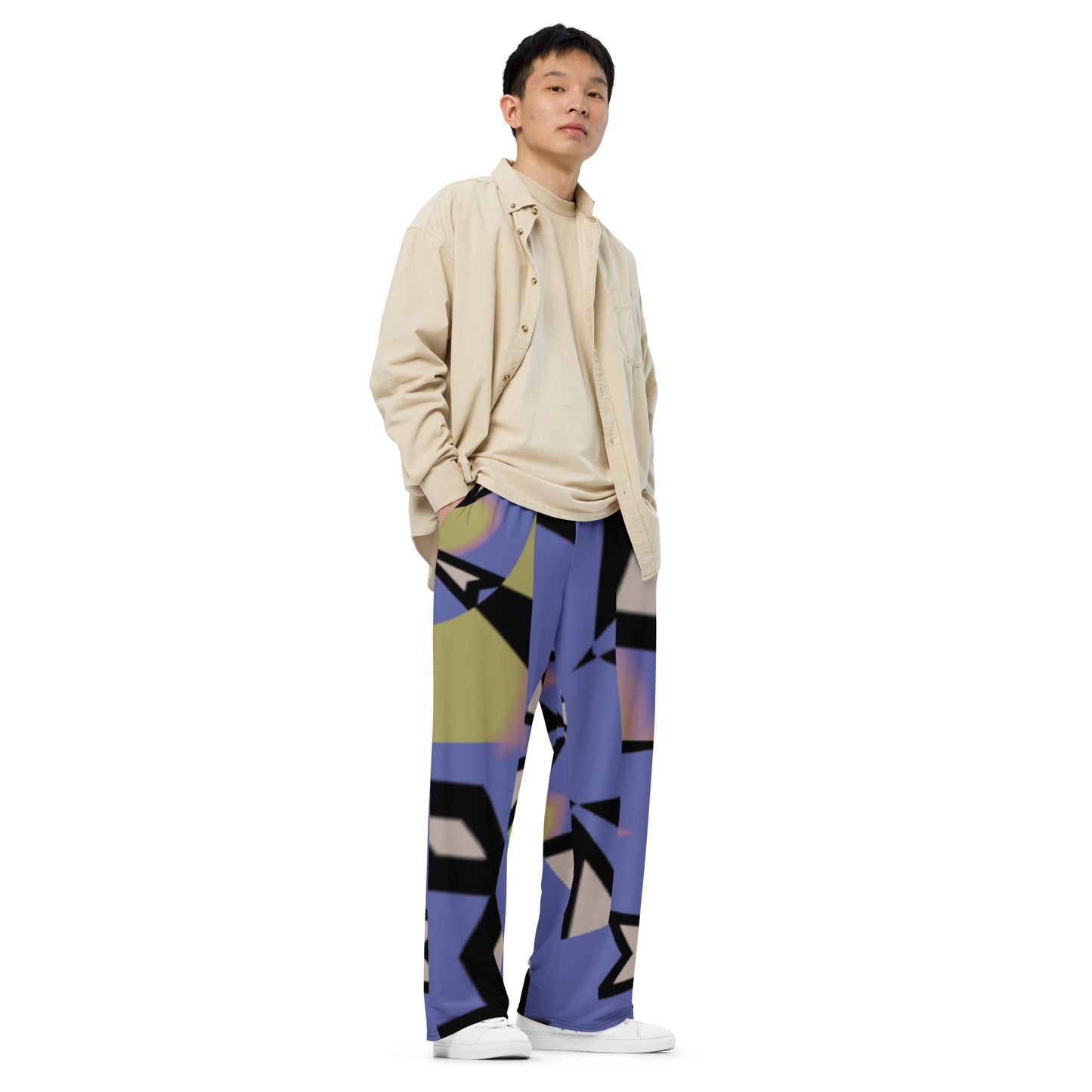 All-over print unisex wide-leg pants