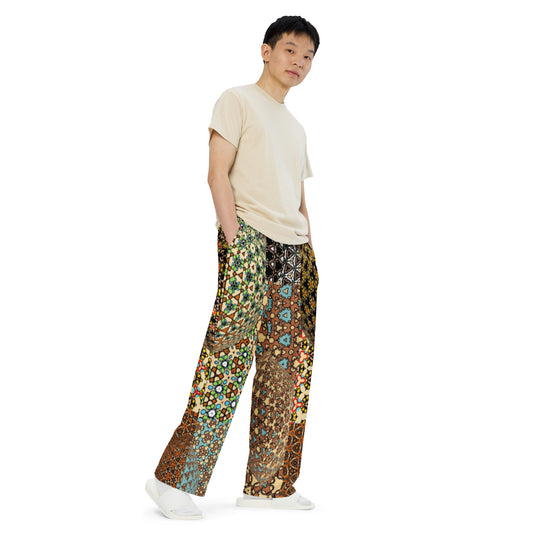 All-over print unisex wide-leg pants