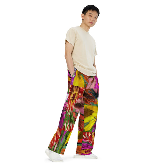 All-over print unisex wide-leg pants