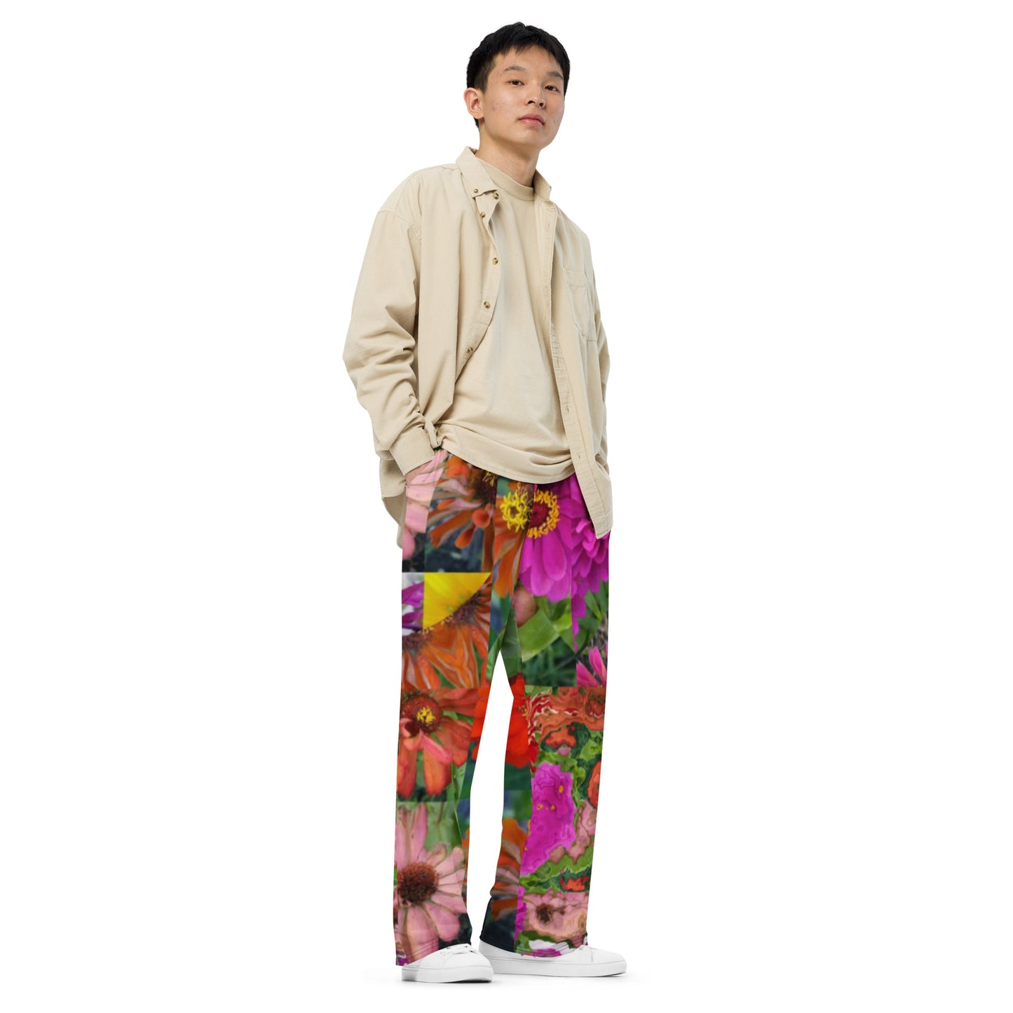 All-over print unisex wide-leg pants