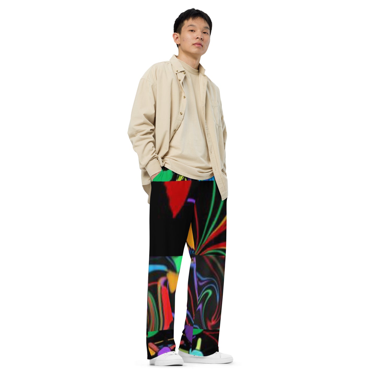 All-over print unisex wide-leg pants