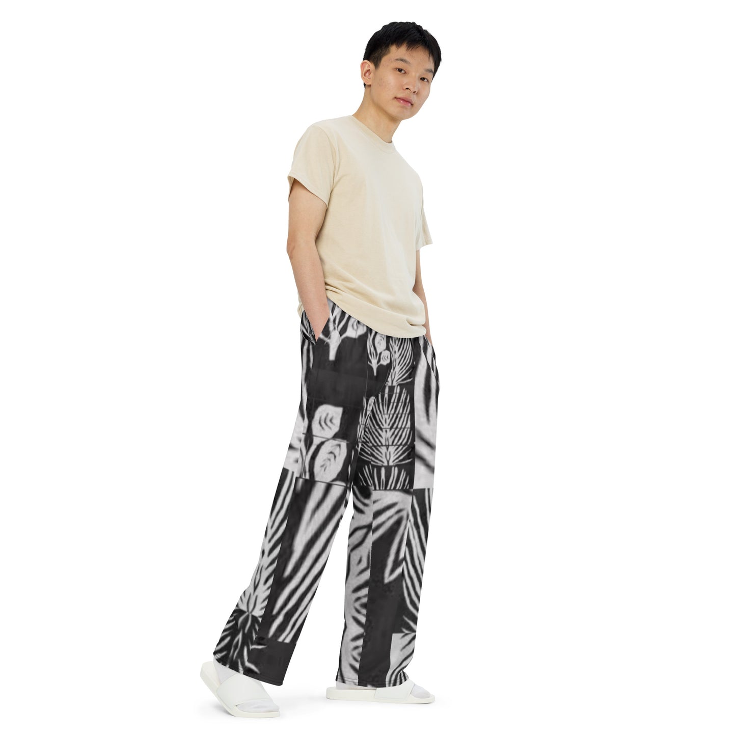 All-over print unisex wide-leg pants