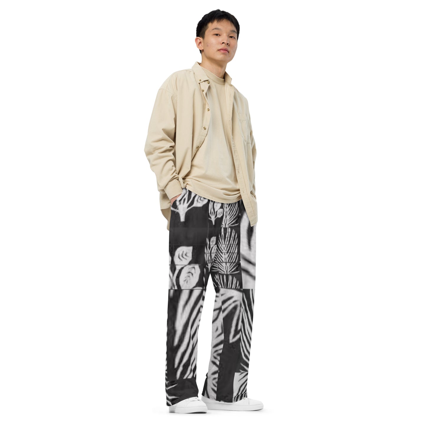 All-over print unisex wide-leg pants