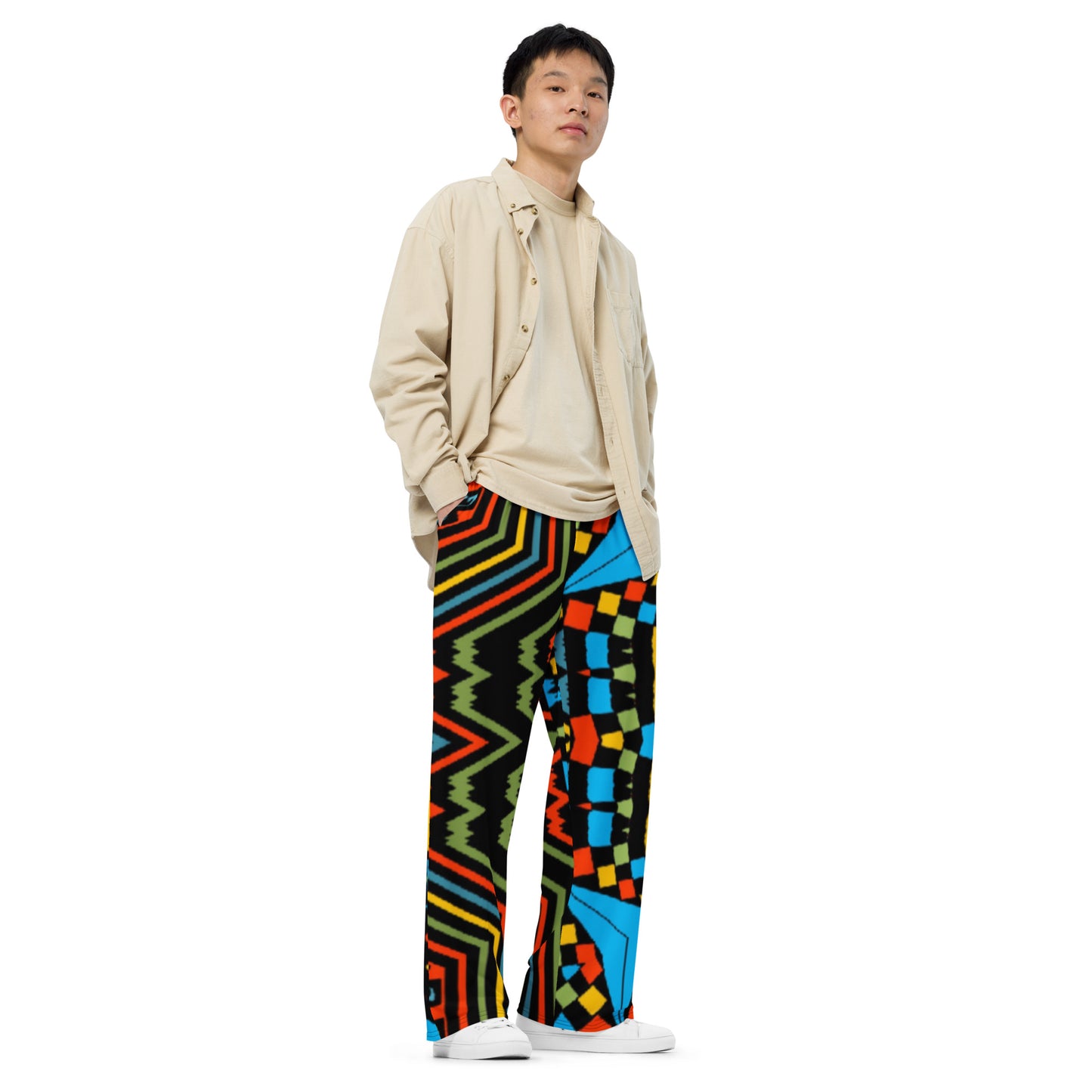 All-over print unisex wide-leg pants