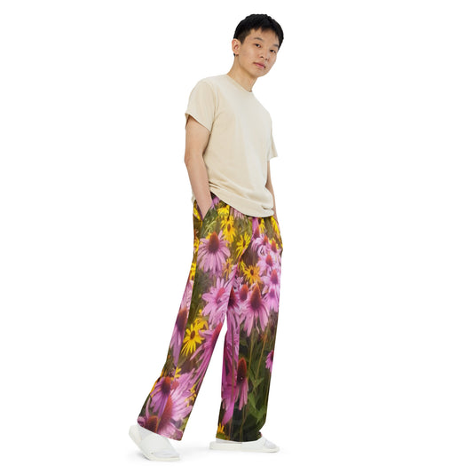 All-over print unisex wide-leg pants