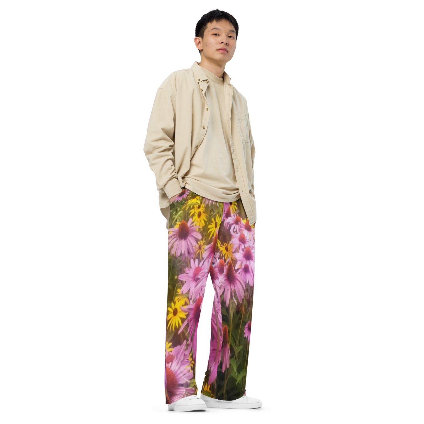 All-over print unisex wide-leg pants