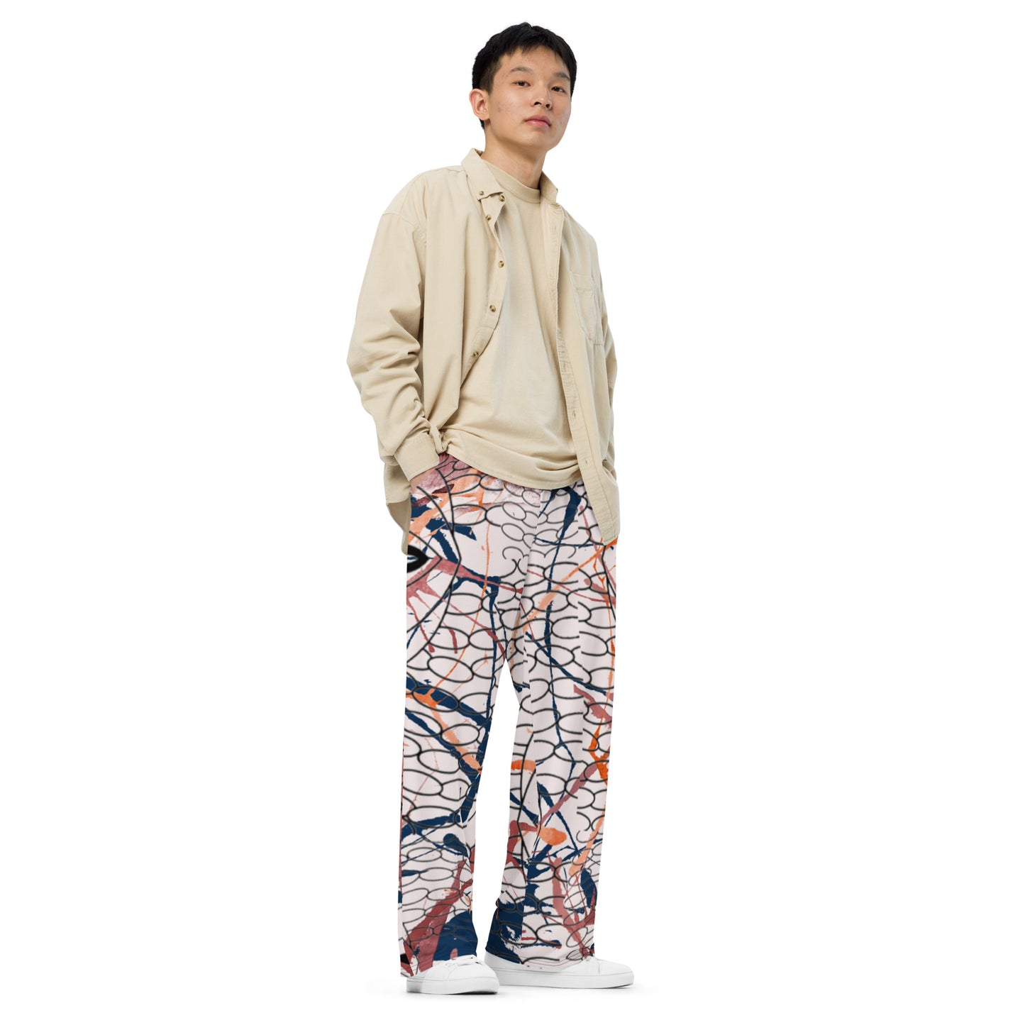 All-over print unisex wide-leg pants