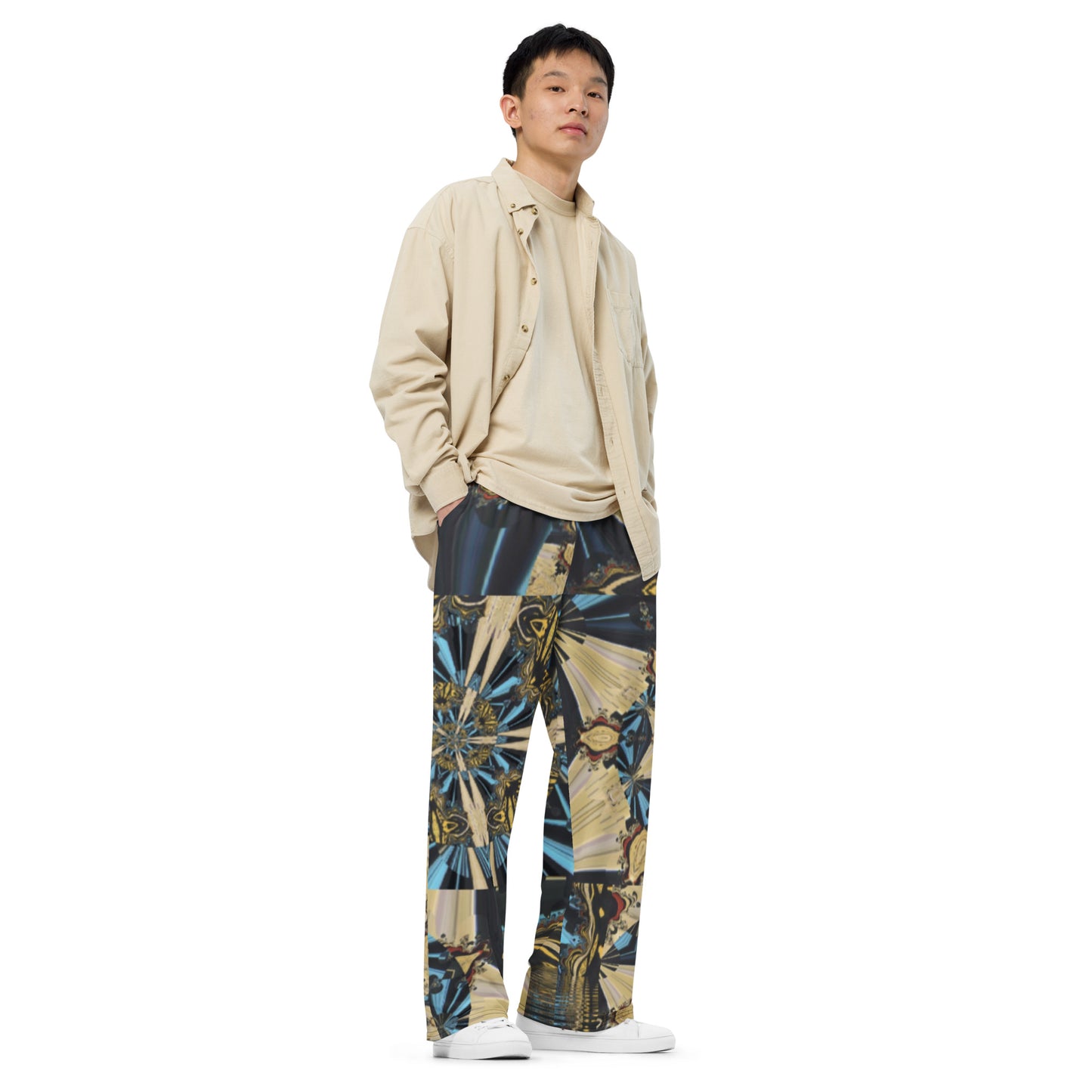 All-over print unisex wide-leg pants