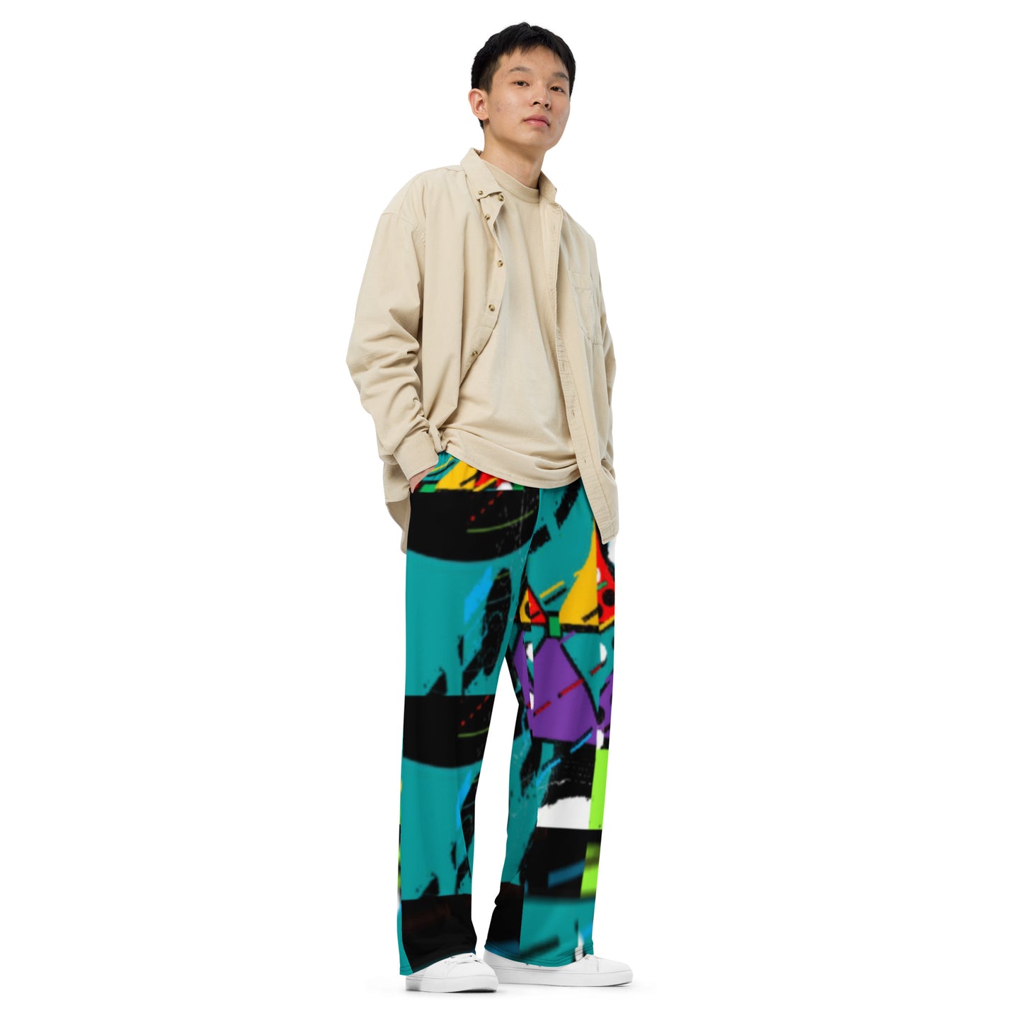 All-over print unisex wide-leg pants